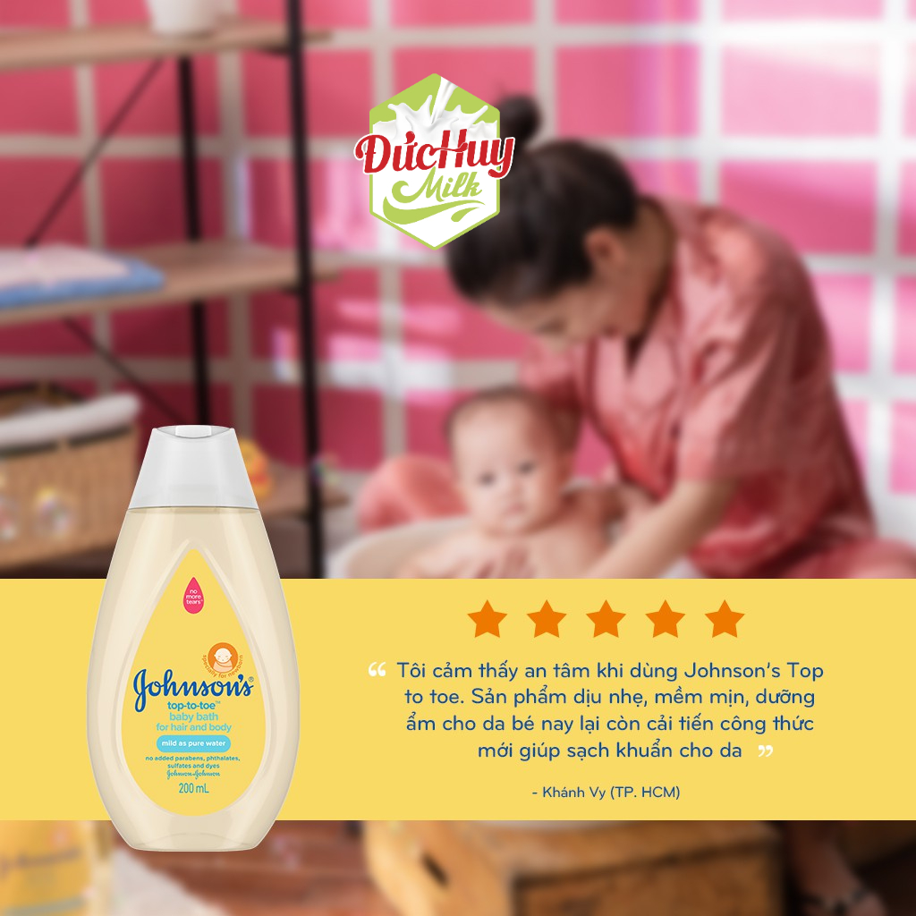 Sữa tắm gội toàn thân Johnson's TOP TO TOE 100ml/200ml/500ml
