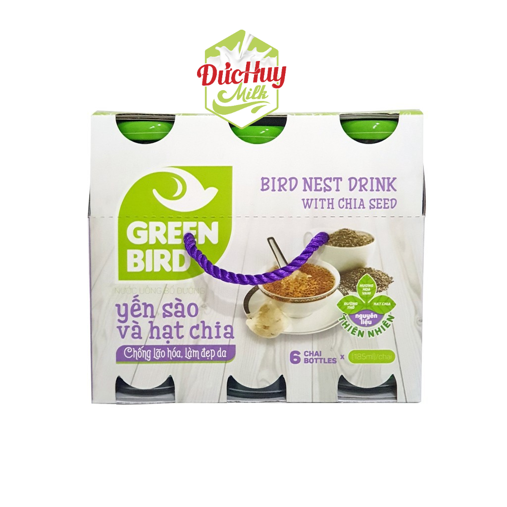 Lốc Yến Sào Và Hạt Chia - NUTRINEST - 6 chai x 185ml