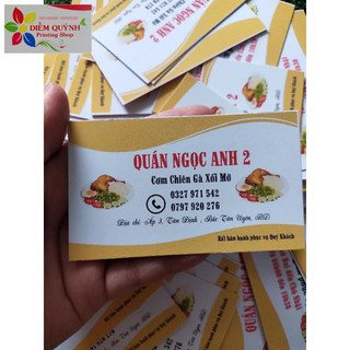 100 danh thiếp in nội dung hoàn thiện. ép cán màng chống nước
