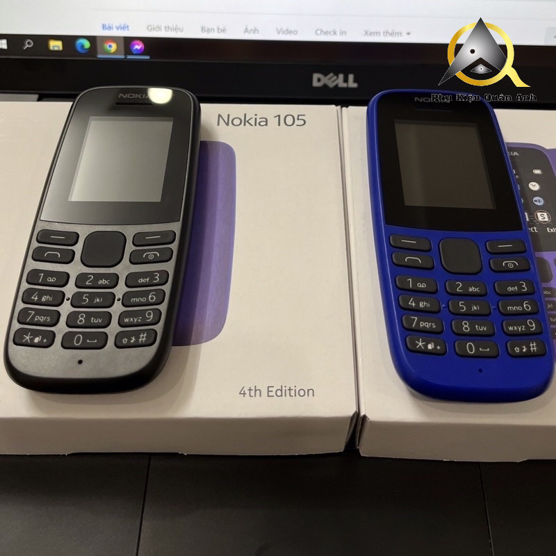 Điện Thoại Nghe Gọi Nokia 105  2 Sim - Hàng Mới Chính Hãng Fulbox -  Tặng kèm pin + sạc