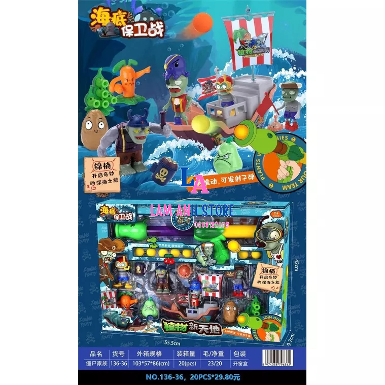 Đồ Chơi Trẻ Em Plants Vs Zombies Lam Anh Store, Đồ Chơi Cây Bắn Plant vs Zombie Giải Trí Cho Cả Gia Đình