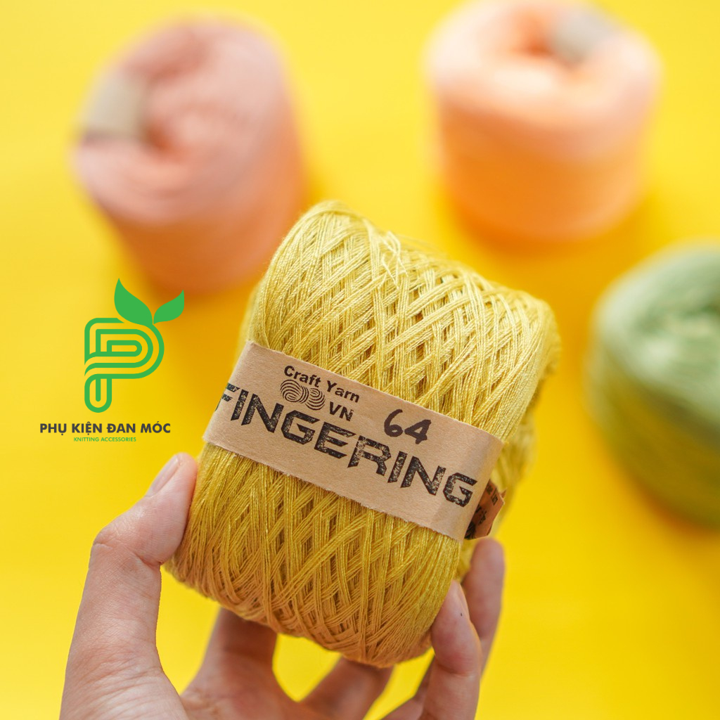 Sợi Cotton Bóng 100gr - Sợi Cotton Fingering  (50 màu)