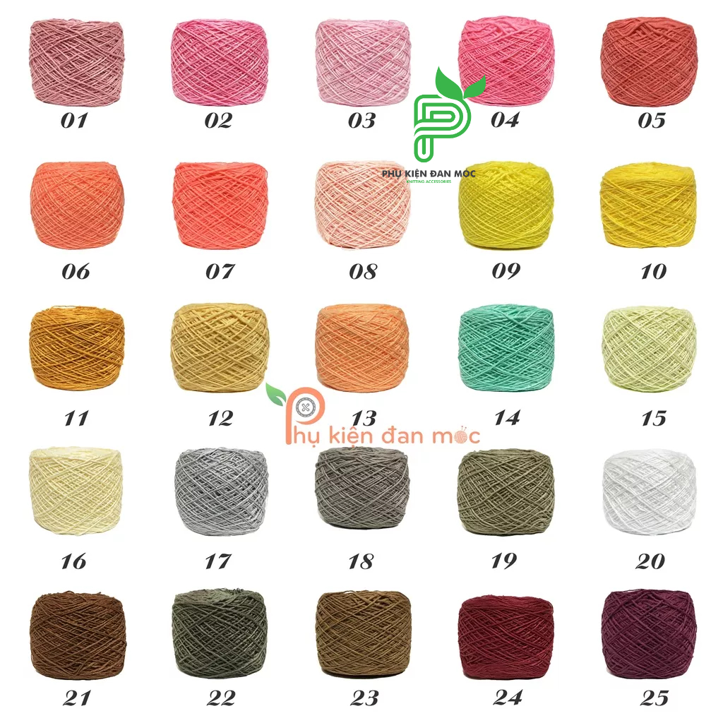 Sợi Cotton Việt Nam Cuộn 100g