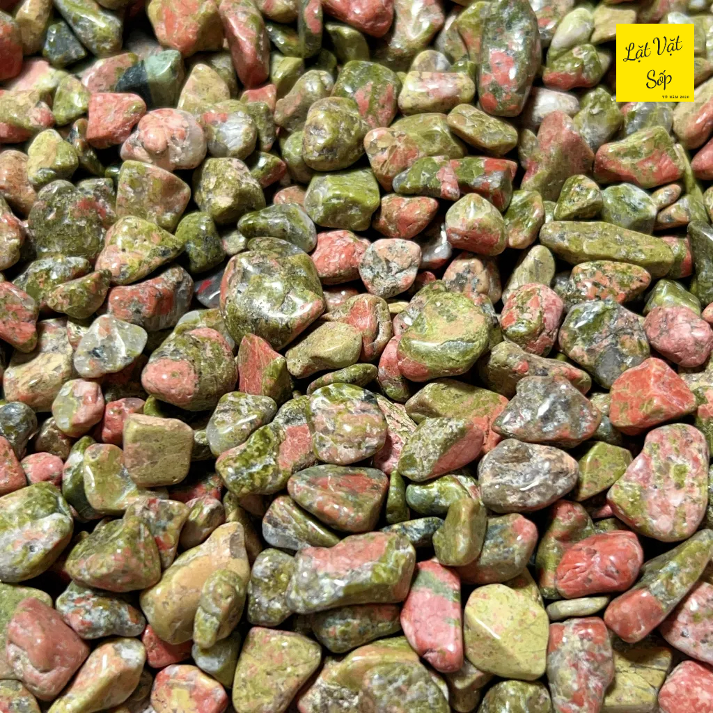 100g Vụn đá Unakite - Đá vô song tự nhiên