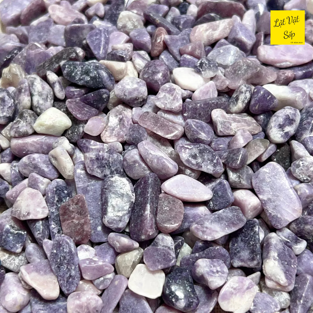 100g Vụn đá Lepidolite - Đá vẩy rồng tự nhiên