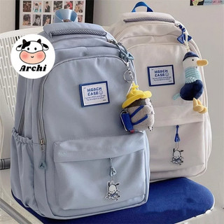 Cặp đi học nữ GUIYU balo nữ đi học basic trơn nhiều ngăn thời trang hàn quốc