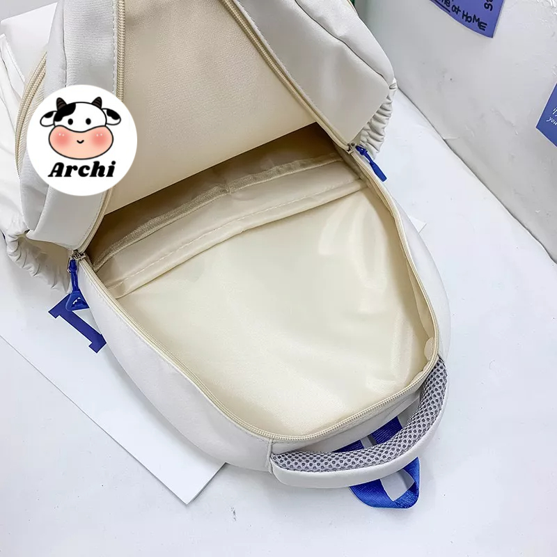 Cặp đi học nữ GUIYU balo nữ đi học basic trơn nhiều ngăn thời trang hàn quốc