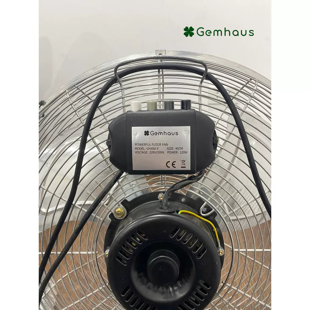 Quạt sàn Gemhaus GH450 chất liệu sáng bóng, công suất 120W mạnh mẽ