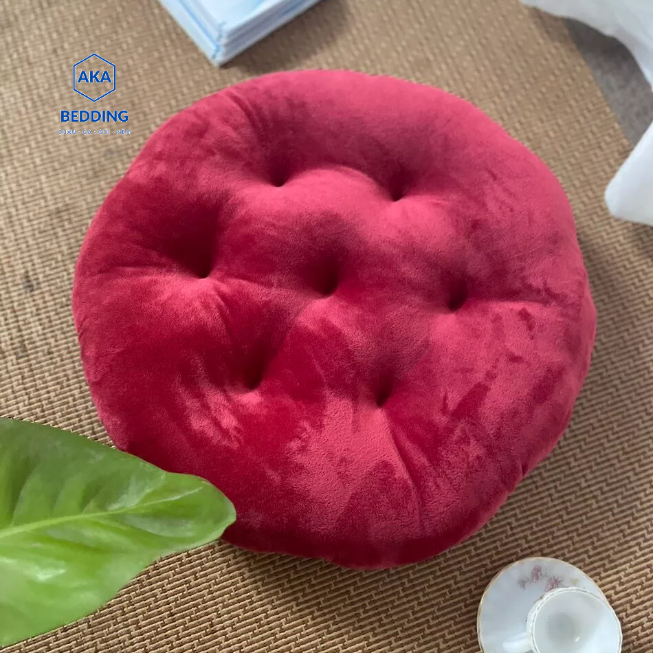 Đệm ngồi bệt mẫu tròn và mẫu vuông kích thước 40cm, nhiều công dụng và trang trí