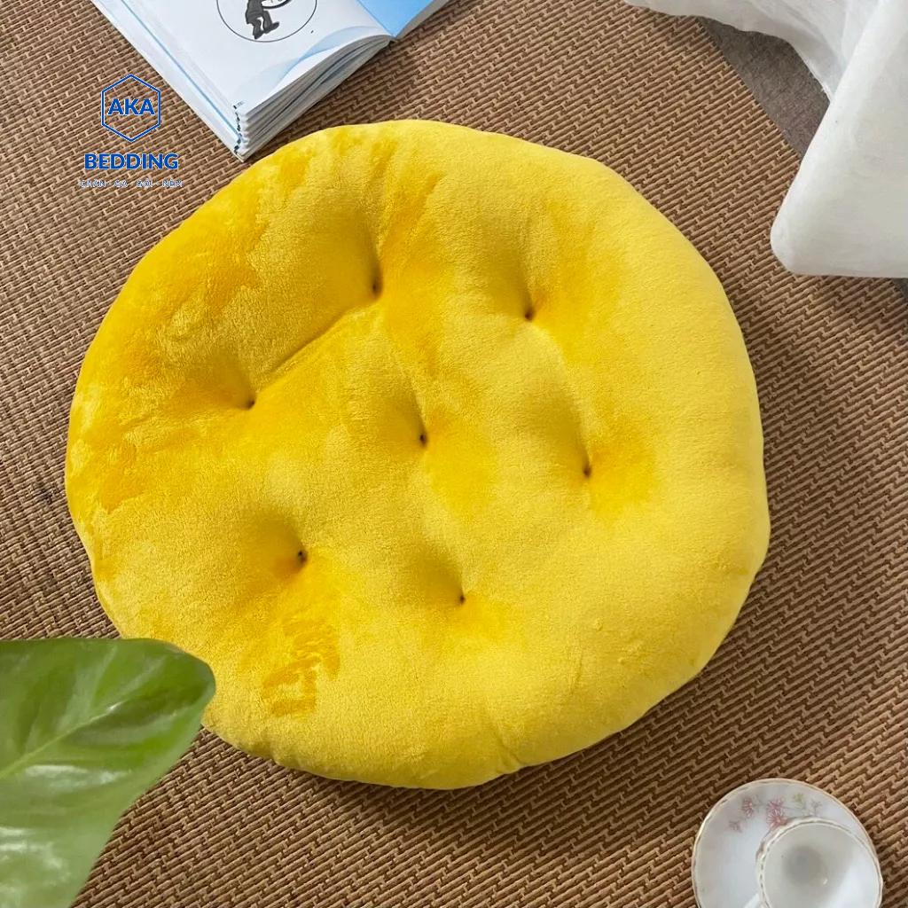 Đệm ngồi bệt mẫu tròn và mẫu vuông kích thước 40cm, nhiều công dụng và trang trí