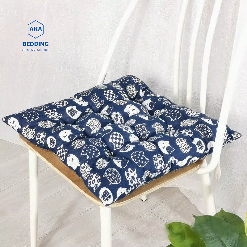 Đệm ngồi bệt mẫu tròn và mẫu vuông kích thước 40cm, nhiều công dụng và trang trí