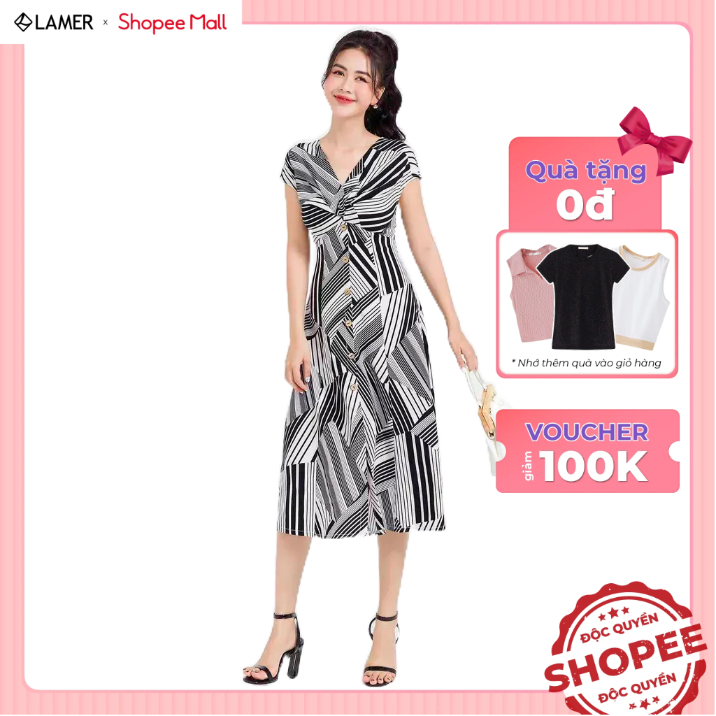 Đầm Maxi VIENTRAN Xoắn Eo V63M21H021