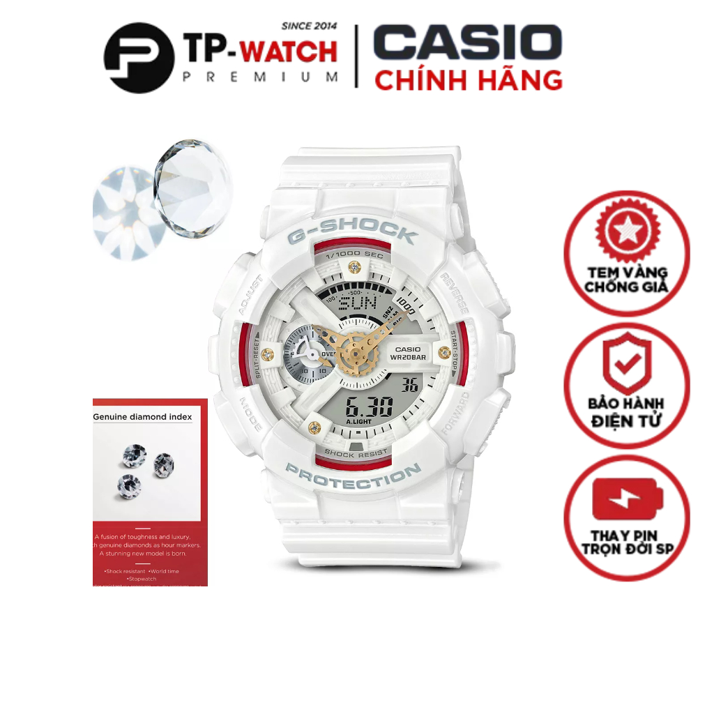 Đồng Hồ Nam Dây Nhựa Casio G-Shock GA-110DDR-7A Kim Cương Tự Nhiên | GA-110DDR-7ADR Phiên Bản Giới Hạn