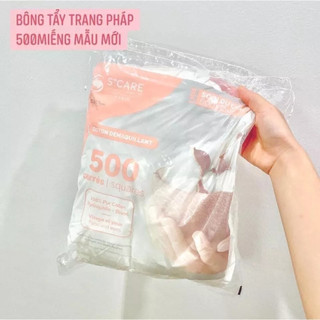 Bông tẩy trang Pháp 500 miếng - MINISO Nhật Bản 180 miếng - 1000 miếng Mẫu mới nhất - Date mới nhất