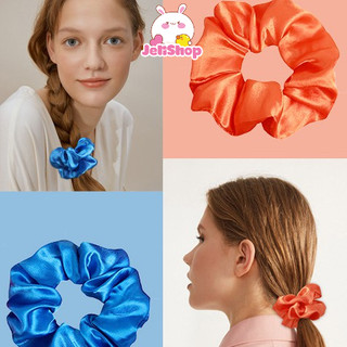 Dây cột tóc Scrunchies vải bóng trơn