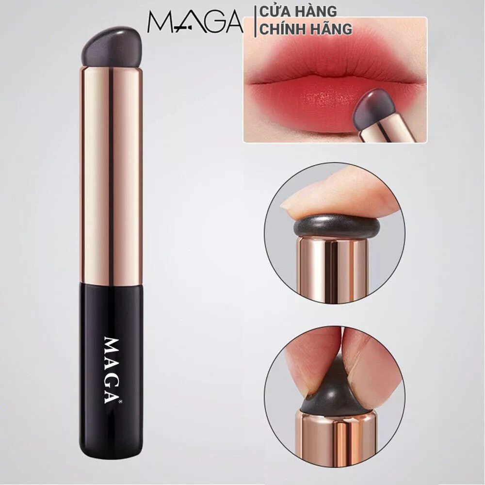 Cọ Tán Son Môi Silicone Hiệu Ứng Ombre Che Khuyết Điểm Dưỡng Môi MAGA Portable Round Head Silicone Lip Brush