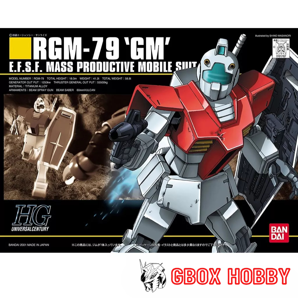 Gundam HG RGM-79 GM HGUC Bandai 020 1/144 Mô hình nhựa lắp ráp