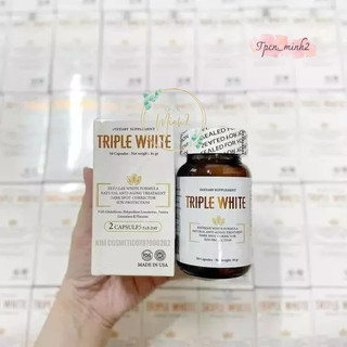 Viên uống trắng da chống nắng triple white - glutathione 1200mg 50 viên