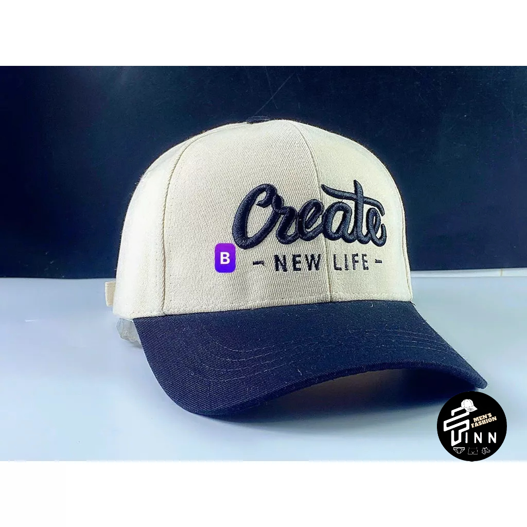 Nón kết - Mũ lưỡi trai kaki Cre.ate phối 2 màu