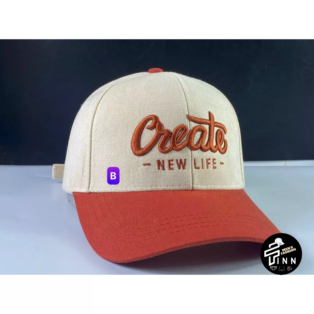Nón kết - Mũ lưỡi trai kaki Cre.ate phối 2 màu