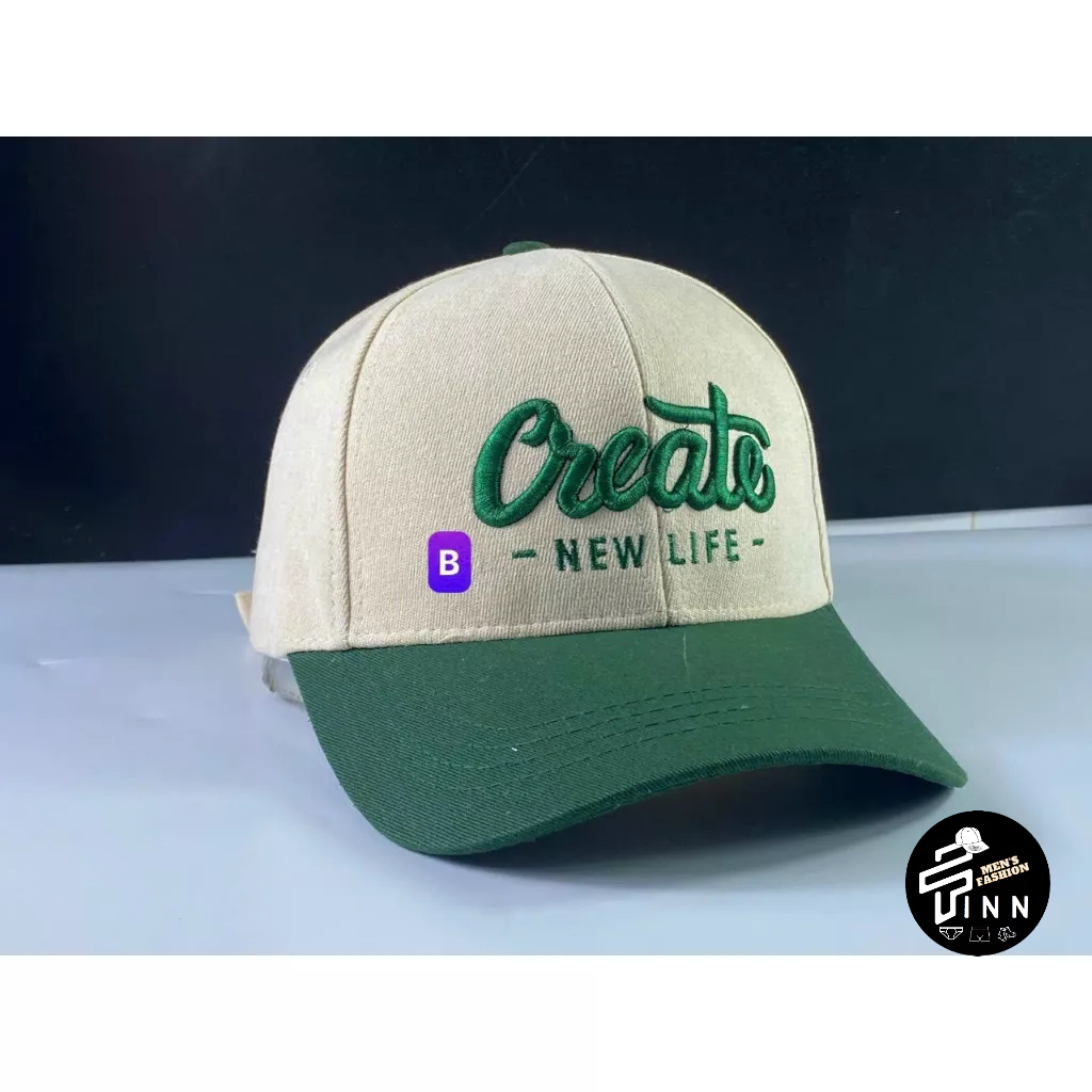 Nón kết - Mũ lưỡi trai kaki Cre.ate phối 2 màu