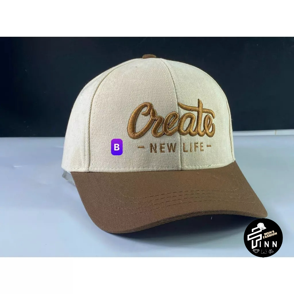 Nón kết - Mũ lưỡi trai kaki Cre.ate phối 2 màu