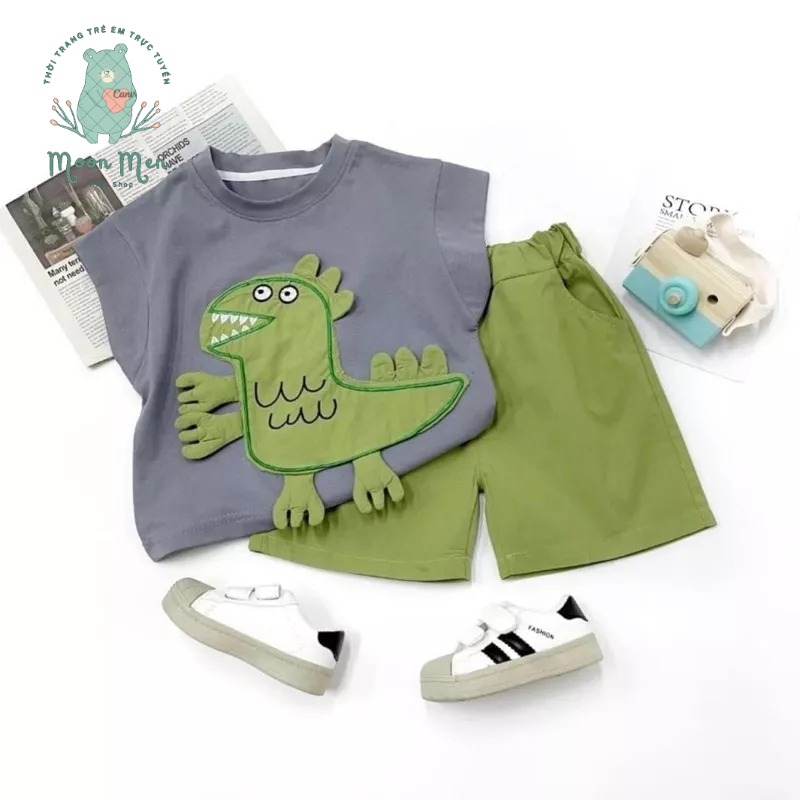 Set đồ bộ khung long cho bé trai