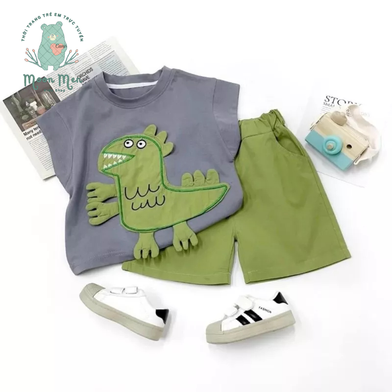 Set đồ bộ khung long cho bé trai