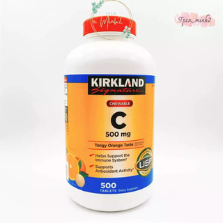 Vitamin c ngậm kirkland 500mg hàng mỹ 500mg 500 viên