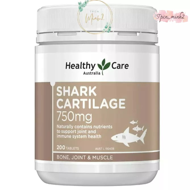 Sụn vi cá mập của Úc Healthy Care tăng khả năng miễn dịch cho xương khớp 200 viên