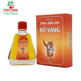 Dầu gió đỏ hổ vàng - chai 7ml. giúp làm ấm và nóng nhanh chóng, đem lại cảm giác dễ chịu khi sử dụng