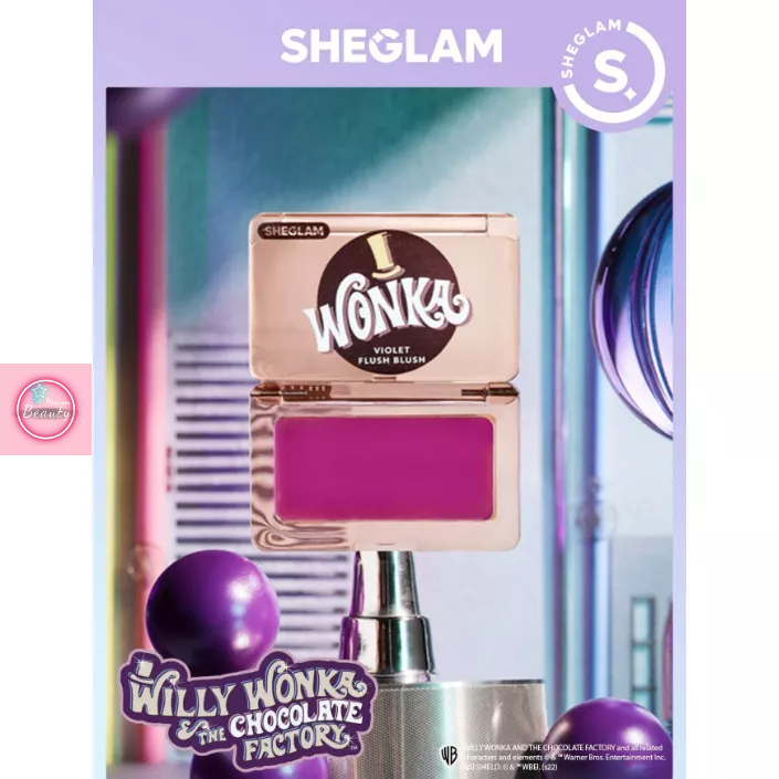 Phấn má hồng dạng thạch Sheglam willy wonka, phấn má hồng màu tím violet hương việt quất