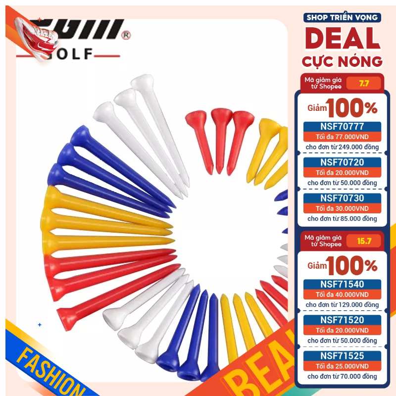 Tee cao su golf nhiều kích thước 43mm ,  54mm , 70mm - bền - chắc chắn
