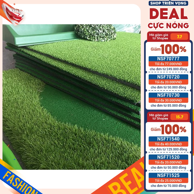 Thảm tập golf swing 1,5x1,5m - dày 3cm chắc chắn - bền đẹp - tặng kèm tee cao su