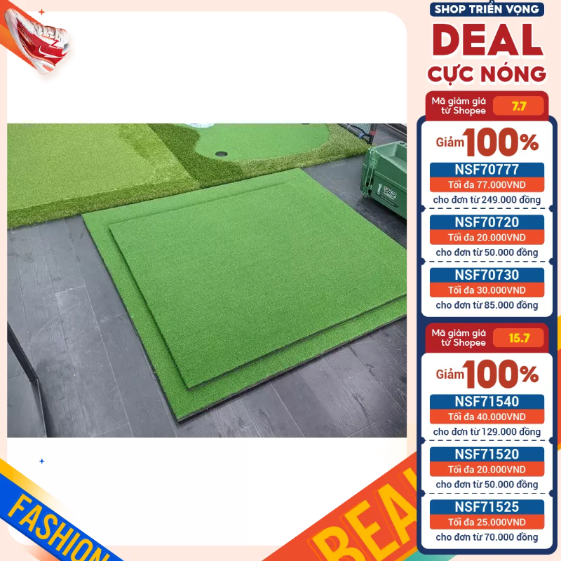 Thảm tập golf swing 1,5x1,5m - dày 3cm chắc chắn - bền đẹp - tặng kèm tee cao su