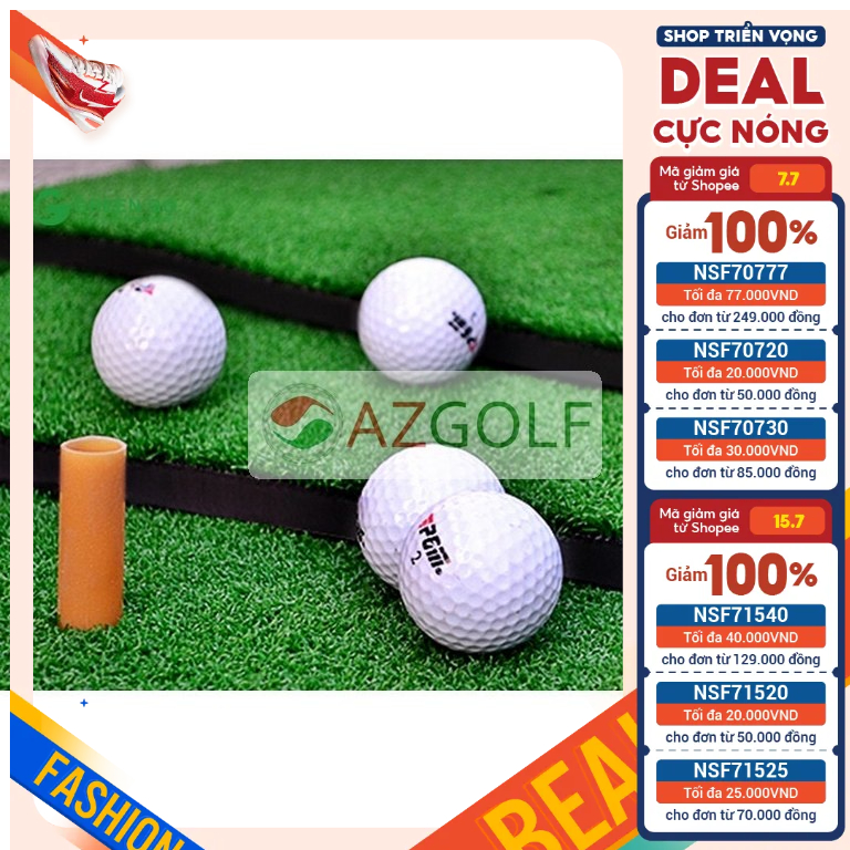 Thảm tập swing golf cao cấp 30cm x 60cm TẶNG KÈM: Tee cao su và bóng golf xốp nhựa
