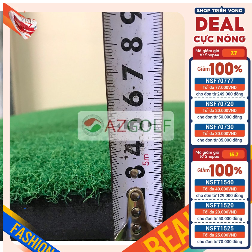 Thảm tập swing golf cao cấp 30cm x 60cm TẶNG KÈM: Tee cao su và bóng golf xốp nhựa