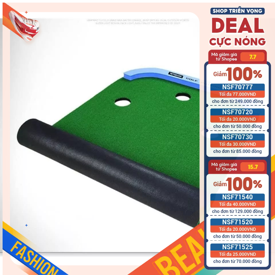 THẢM GOLF TẬP PUT 3 LỖ PGM 1MX3M - TẶNG 5 BÓNG TẬP PUT