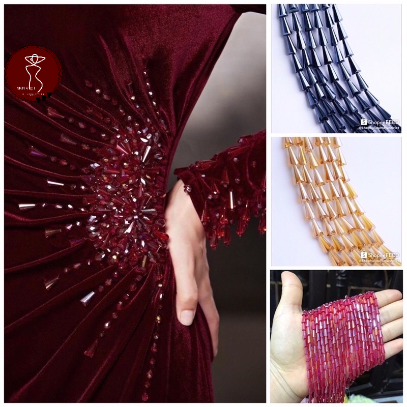 Đá pha lê tháp chuông đính kết