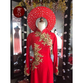 Tấm ren đính áo váy