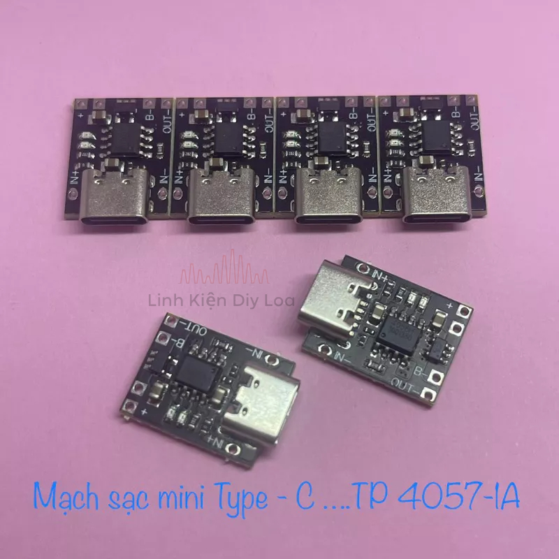 Mạch sạc mini pin 18650 type-c