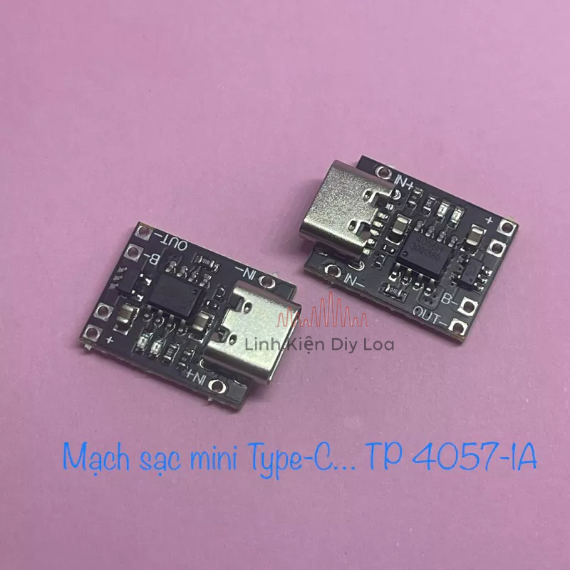 Mạch sạc mini pin 18650 type-c