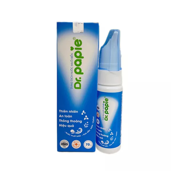 Xịt mũi biển sâu Dr.Papie - Dùng cho bé từ 3 tháng tuổi - Lọ 70ml