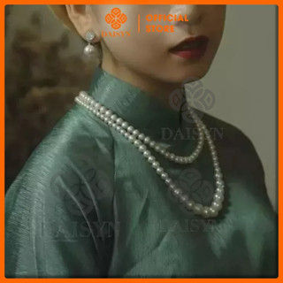    DAISYN   N592 dây chuyền áo dài  dây chuyền áo tấc phụ kiện cổ phục 2 sợi hạt ngọc hạt trai sang trọng cho nữ 
