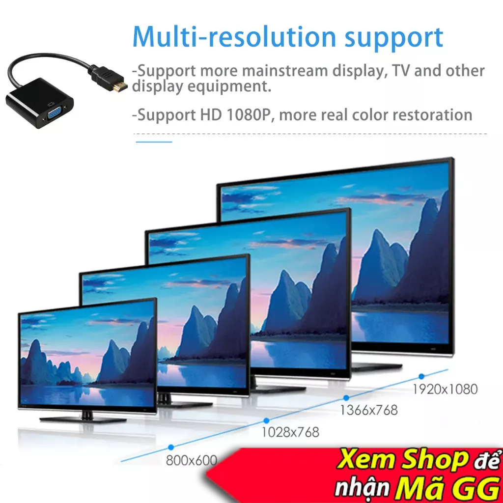Dây cáp hdmi vga, cáp hdmi to vga có audio 1080 full hd, dây hdmi sang vga, cáp hdmi ra vga, dây cáp vga, dây hdmi