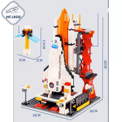 Bộ xếp hình tàu không gian vũ trụ, lego tàu vũ trụ cho trẻ