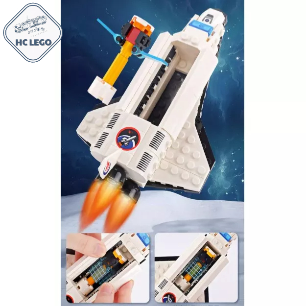 Bộ xếp hình tàu không gian vũ trụ, lego tàu vũ trụ cho trẻ