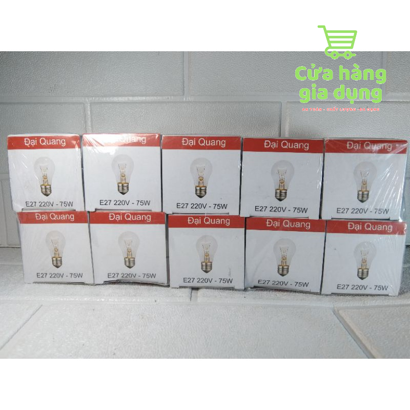 Bóng đèn tròn Đại Quang - bóng đèn dây tóc 220 V - 75W - Đuôi E27