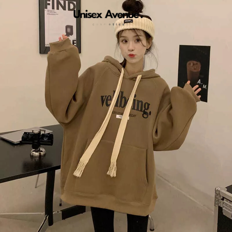 Áo Khoác Hoodie , Áo Hoodie Nữ  Well Dây To Unisex Mũ 2 lớp Unisex Avenue