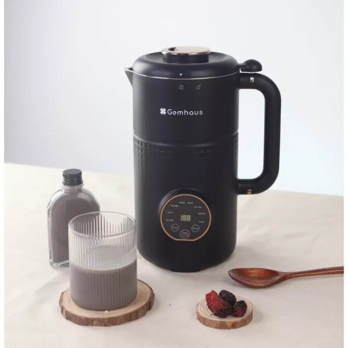 Máy nấu sữa hạt mini Gemhaus GH110 màu ĐEN có thể đun sôi nước, xay sinh tố...